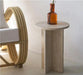 Tostone Elegant Natural Turkish Travertine Oval Coffee Table for Living Room