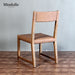 Elegant Solid Oak Wood Dining Chair with Luxurious Genuine Leather Upholstery