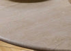 Elegant White Natural Travertine Round Dining Table - 4 Person Modern Home