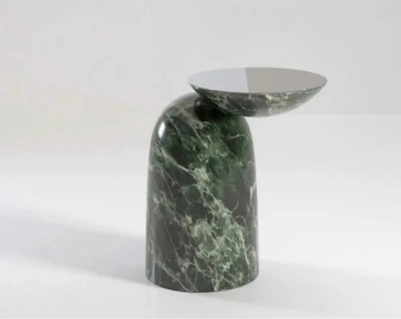 Luxurious Italian Verde Alpi Green Marble Coffee Side Table for Elegant Homes
