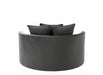 Luxurious Round Velvet Accent Sofa Chair for Living Room Events Weddings