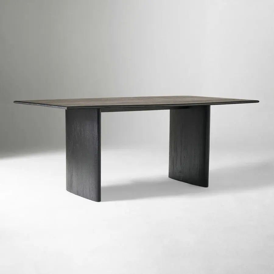Nordic Solid Wood Extendable Live Edge Rectangular 8-Seater Dining Table