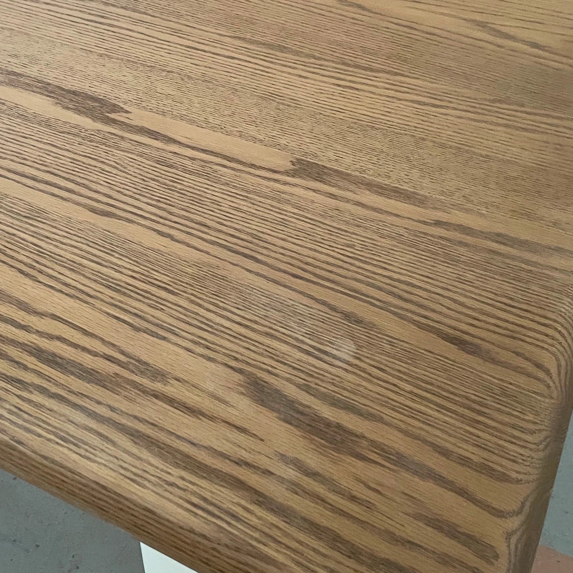 Elegant French Cream Sculptural Solid Oak & Birch Dining Table