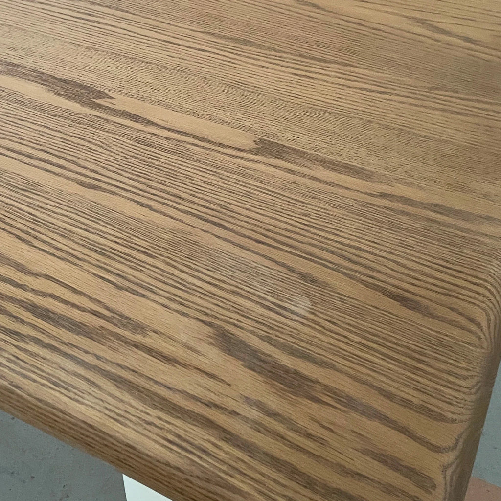 Elegant French Cream Sculptural Solid Oak & Birch Dining Table