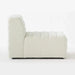 Modern Luxury Boucle Armless Accent Chair, Solid Wood Living Room Sofa