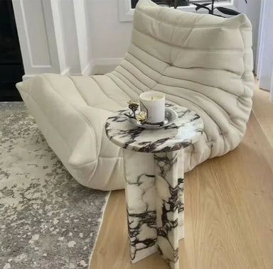 Elegant Calacatta Viola Natural Marble Coffee Table for Modern Living Room Decor