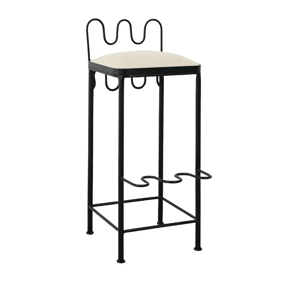 Elegant White Mid-Century Modern Counter Height Kitchen Island Bar Stool