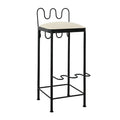 Elegant White Mid-Century Modern Counter Height Kitchen Island Bar Stool