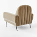 Elegant Channel Tufted Velvet Accent Chair, Modern Nordic Design Lounge Seating