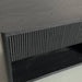 Elegant Black Modern Oak Fluted One-Drawer Nightstand with Barrel Design for Bedroom