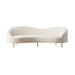 Elegant Italian Velvet Linen Sofa, Stainless Steel Legs, Modern Living Room