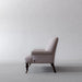 Elegant French Carved Oak Linen 2-Seater Sofa with Nailhead Trim