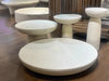 Elegant Tostone Beige Natural Travertine Round Coffee Table for Modern Living