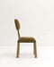 Nordic Style Solid Oak Dining Chair with Linen Upholstery and Round Back