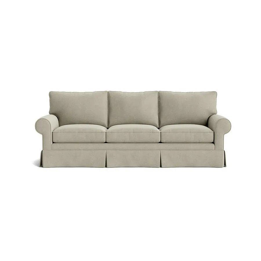 Contemporary Fabric 3-Seater Slipcovered Sofa for Compact Living Rooms