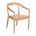 Elegant Nordic Solid Oak Wood Armchair, Handcrafted Bentwood Dining & Event Chair