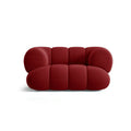 Elegant Boucle Velvet Single Sofa: Modern Designer Living Room Chesterfield Couch