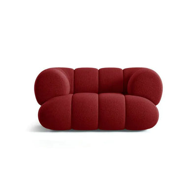 Elegant Boucle Velvet Single Sofa: Modern Designer Living Room Chesterfield Couch