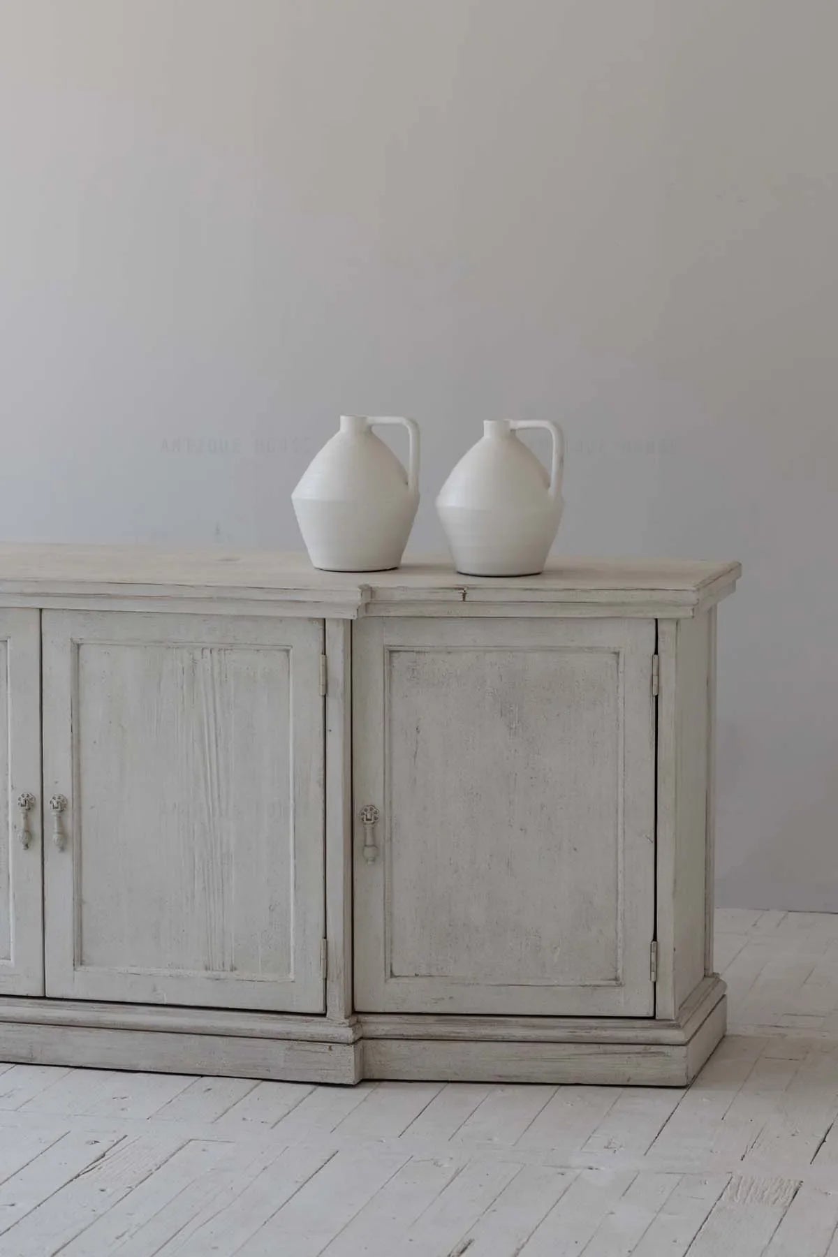 Wabi-sabi Recycled Pine Sideboard Cabinet: Rustic Minimalist Living Room Storage