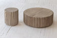 Versatile Modern Recycled Pine End Table Stool - Chic Mega Grey Finish