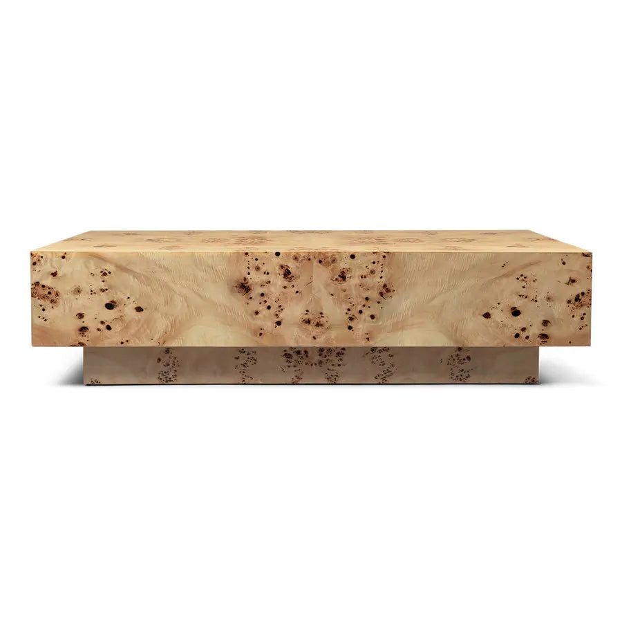 Luxury Burl Wood Coffee Table - Vintage French Elegant Living Room Centerpiece