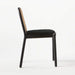 Elegant Black Oak Wood Rattan Cane Back Boucle Upholstered Dining Chair Comfortable