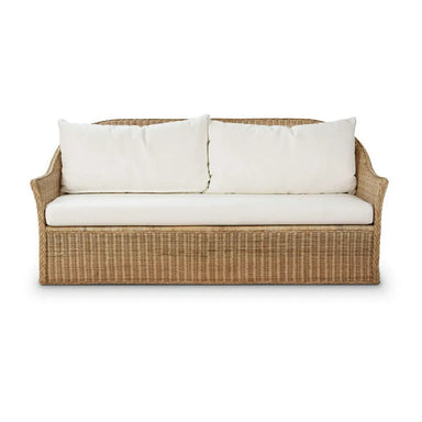 Coastal Rattan Outdoor Sofa Set with Cushions, Modern Wicker Garden Couch