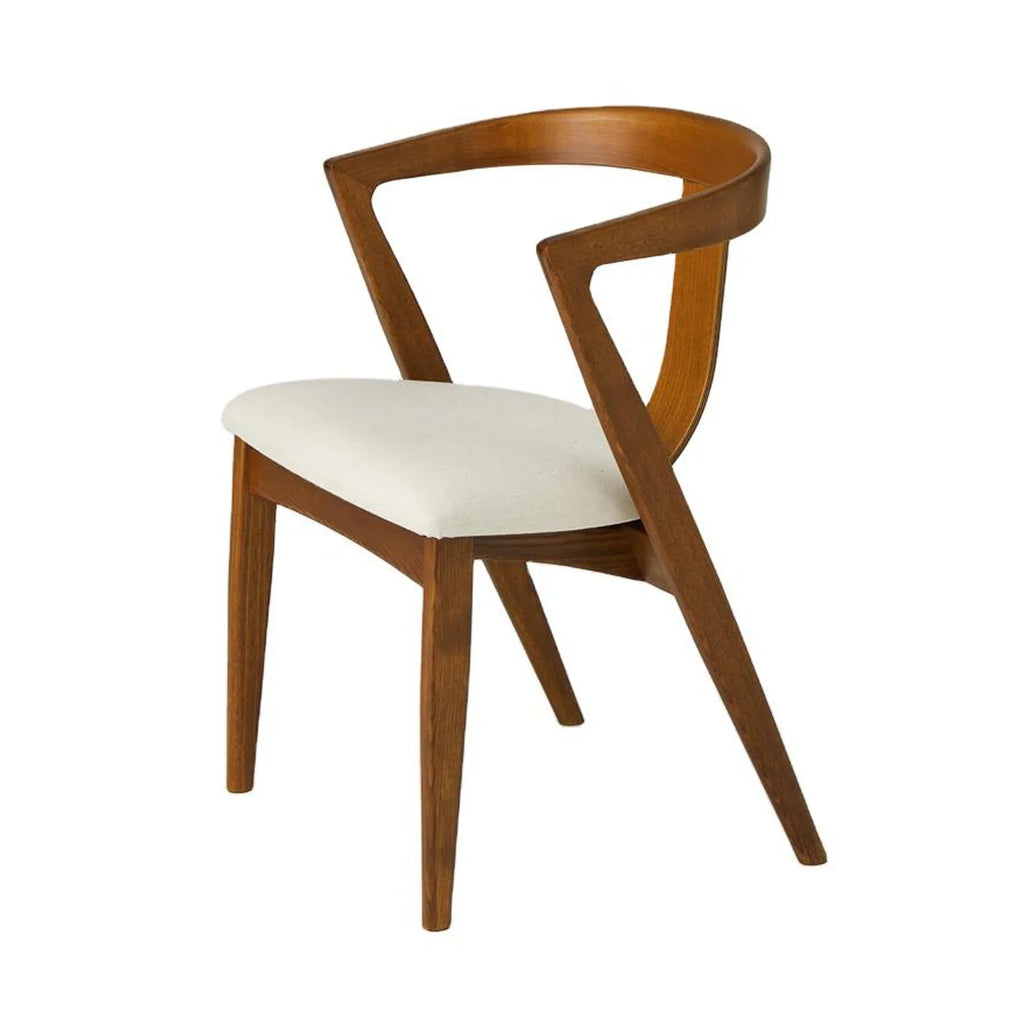 Premium Oak Wood Curved Back Dining Chair - Durable Modern Seating for Dining Rooms, Restaurants, and Cafes