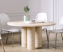 Elegant Natural Travertine Round Coffee Table – Modern Living Room Centerpiece