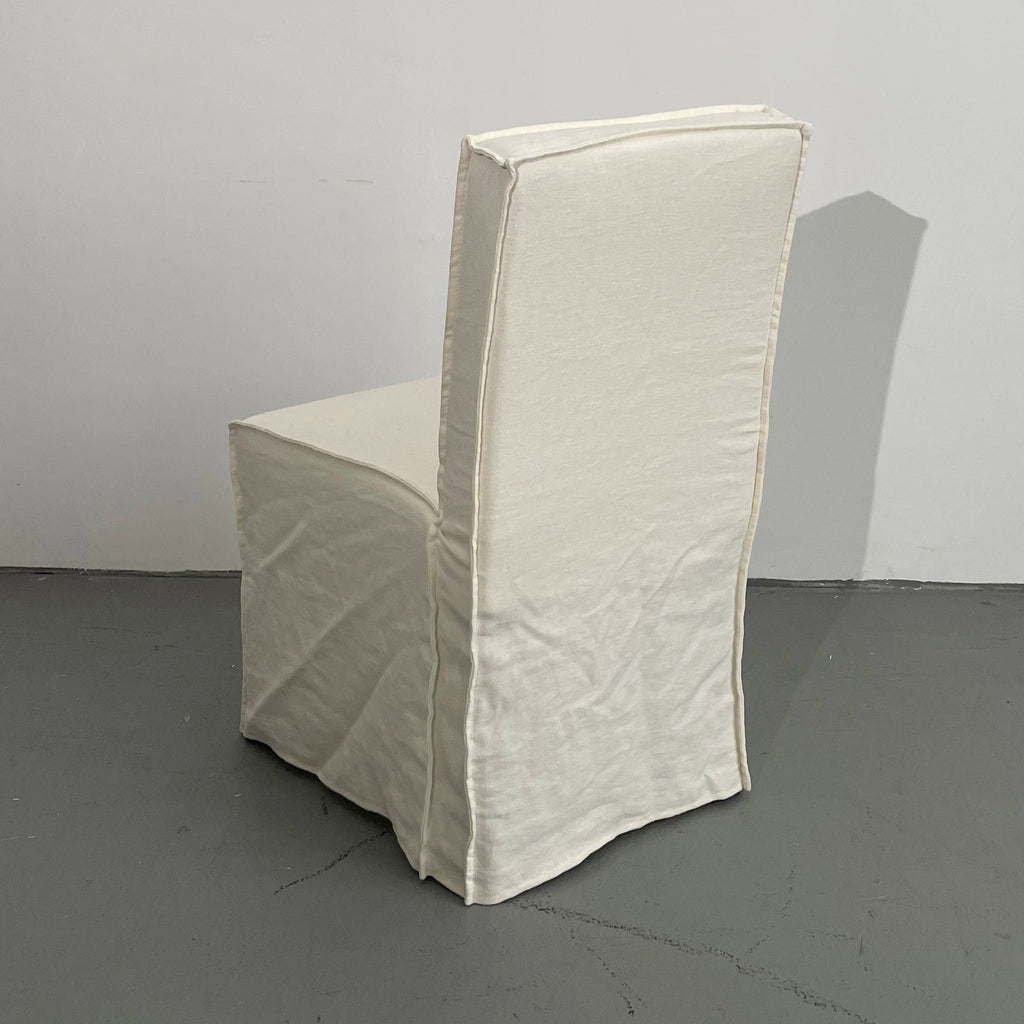 Elegant Versailles Linen Dining Chair with Washable Slipcover and Cushion