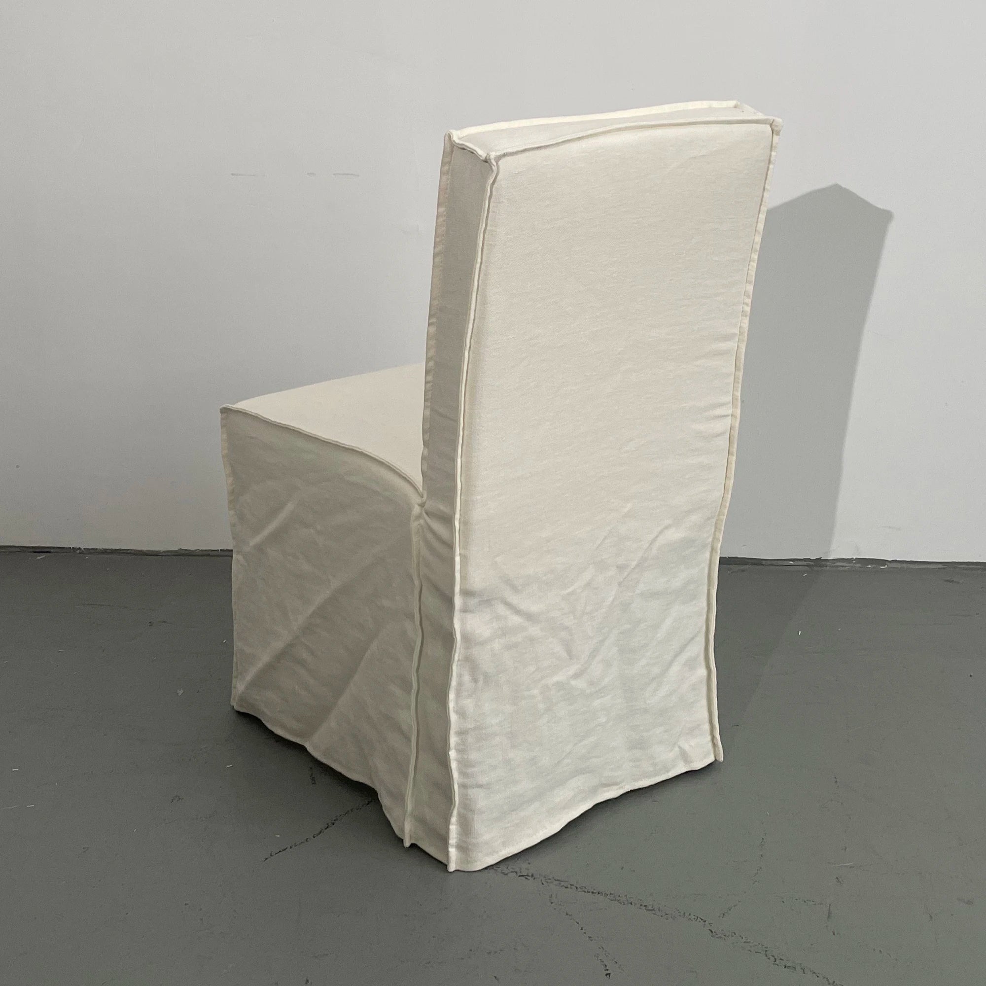 Elegant Versailles Linen Dining Chair with Washable Slipcover and Cushion