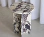Tostone Elegant Round Marble Side Table for Living Room Decor