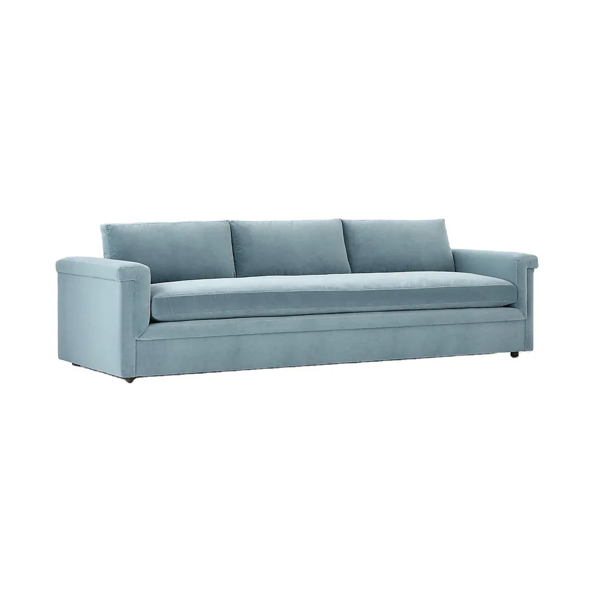 Luxurious Light Blue Performance Velvet Sectional Sofa for Modern Living Rooms