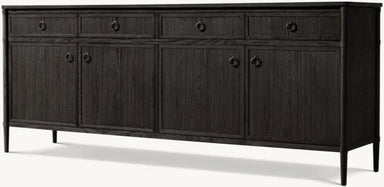 Luxury Solid Oak Wood Sideboard Dresser - Modern Living Room Bedroom Storage