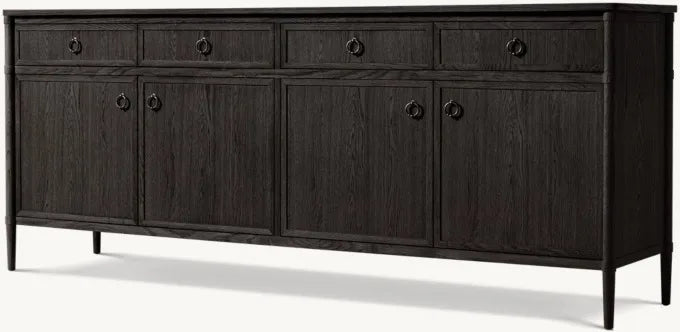 Luxury Solid Oak Wood Sideboard Dresser - Modern Living Room Bedroom Storage