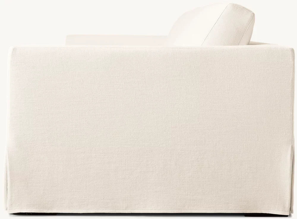 Modern Fabric Double Sofa Couch, Elegant Minimalist Living Room Furniture