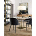 Luxury Italian Grey Velvet Dining Chair with Solid Oak Wood Frame