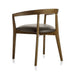 Elegant Handcrafted Round Back Oak Dining Chair with Leather PU Seat