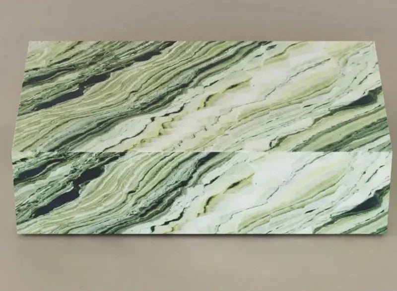 Tostone Natural Green Marble Plinth Coffee Table for Modern Home Decor