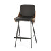 Modern Velvet Upholstered Metal Industrial Bar Stool for Kitchen