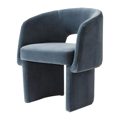 Elegant Velvet Upholstered Tub Dining Chair with Roll Back Armrest Design
