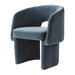Elegant Velvet Upholstered Tub Dining Chair with Roll Back Armrest Design
