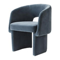 Elegant Velvet Upholstered Tub Dining Chair with Roll Back Armrest Design