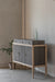 Elegant Scandinavian Solid Oak Sideboard: Minimalist 3-Door Living Room Storage Cabinet