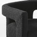 Elegant Italian Boucle Upholstered Dining Armchair - Plush Comfort, Black & White