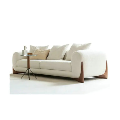 Modern Italian Designer Three-Seater Boucle Fabric Sectional Living Room Sofa