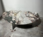 Elegant Natural Marble Oval Coffee Table - Waterproof, Durable Living Room Furniture