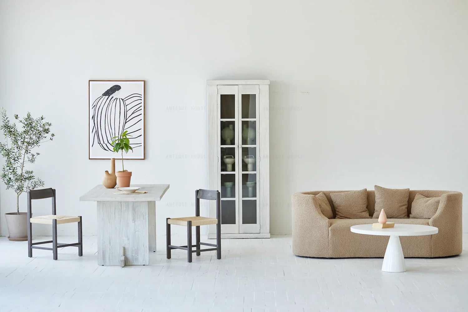 Wabi-Sabi Recycled Pine Dining Table: Natural Wood 6-Seater Accent Furniture