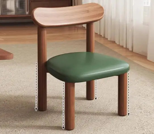 Durable Solid Wood Kids Backrest Chair with Soft Padded Seat for Playroom