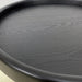 Solid Oak Round Side Table, Black Metal Legs, Living Room Accent